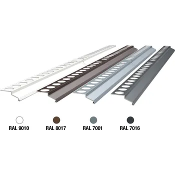 Stavební profil Profil balkónový rohový BB-R hliník hnědý – 1×1 m