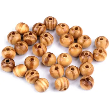 Korálek Dřevěné korálky Strip Ø8 mm, velké, 1 borovice světlá