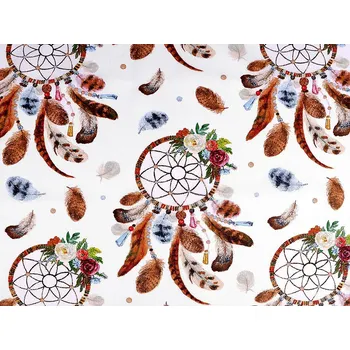 Bavlněná látka / plátno lapač snů, střední, 1 (184) bílá