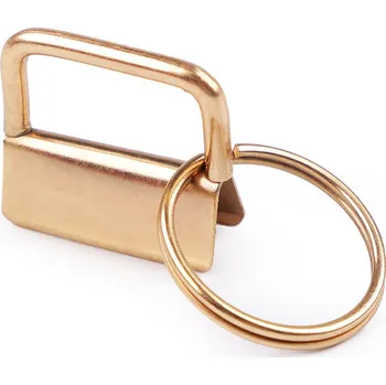 Kovová koncovka s kroužkem šíře 25 mm, střední, 3 růžové zlato