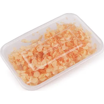 umělá květina Sušené / stabilizované hortenzie pro suché i mokré aranžování, střední, 6 lososová světlá