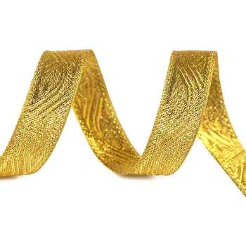 Stuha Stuha s lurexem šíře 20 mm, střední, zlatá