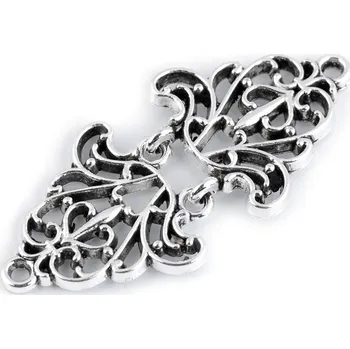 Ozdobné filigránové zapínání, střední, nikl