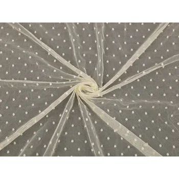 Exkluzivní elastický tyl PAD s puntíky, střední, 8 krémová světlá