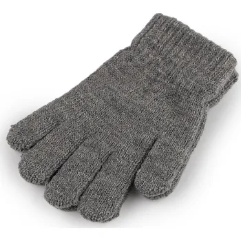 Rukavice Dětské pletené rukavice, střední, 3 šedá