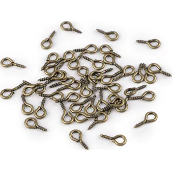 Šroubovací očko 10 mm, střední, 2 staromosaz