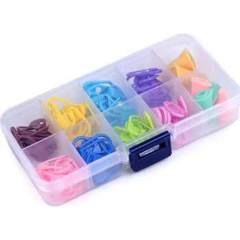 Sada pomůcek na pletení / háčkování v boxu, střední, viz foto