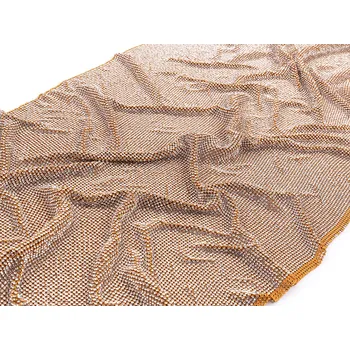 Štras v metráži zlatá, stříbrná 39x116 cm, střední, 2 zlatá