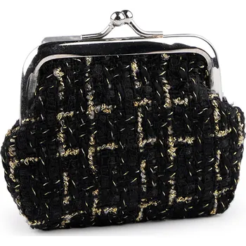 Peněženka Malá peněženka / mincovka s lurexem, střední, 5 černá