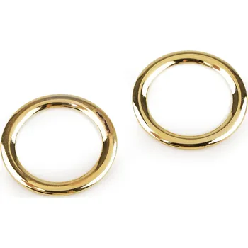 Spona / oděvní kroužek Ø28 mm plochý, střední, 3 zlatá světlá