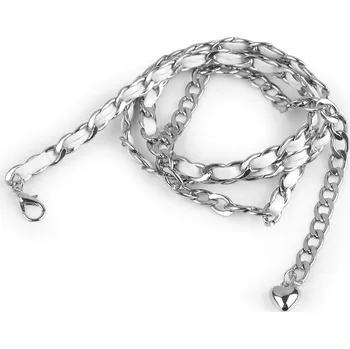 Opasek Dámský pásek kovový proplétaný šíře 0,9 cm, střední, 4 bílá