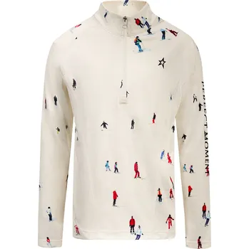 Cyklistické kalhoty Dětské termo triko - Perfect Moment Thermal Half Zip Dede Ski Print