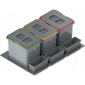 Odpadkový koš Vestavný odpadkový koš UNI - 80 cm, šedý