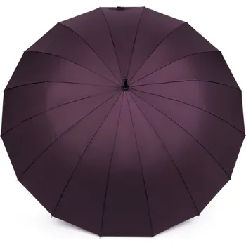 Deštník Velký rodinný deštník s dřevěnou rukojetí, střední, 2 amarant
