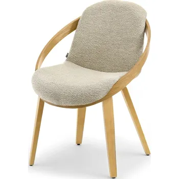 Jídelní židle Designová jídelní židle HODA - dub / béžová