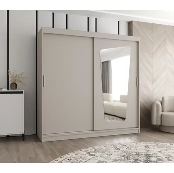 Šatní skříň Šatní skříň 200 cm ZAMIRA se zrcadlem - kašmírová