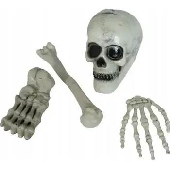Party dekorace Sada kosterních kostek KOST LEBKA dekorace na HALLOWEEN 4ks