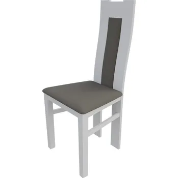 Jídelní židle Kuchyňská židle MOVILE 19 - bílá / šedá ekokůže