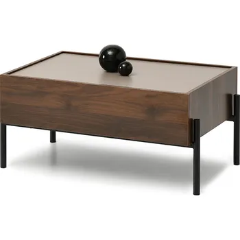 Konferenční stolek Konferenční stolek TOMAN se šuplíkem - ořech / béžový