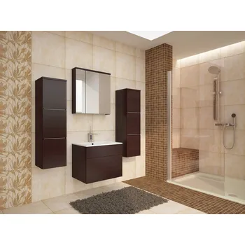 Koupelnový nábytek Nábytek do koupelny MERAF - wenge + LED, sifon a umyvadlo ZDARMA