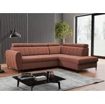 Rozkládací sedačka s úložným prostorem LAKEWAY L - indická růžová, pravý roh