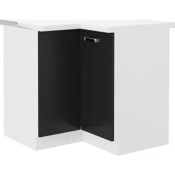 Kuchyňská linka Dolní rohová skříňka ODONA - 89x89 cm, černá / bílá