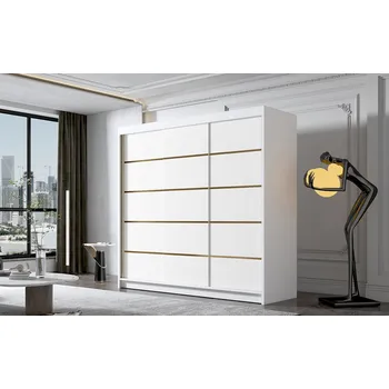 Šatní skříň Šatní skříň MILINA - 200 cm, bílá