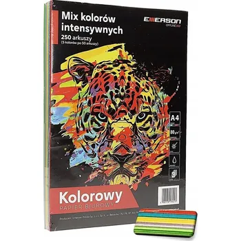 Papír pro tiskárny Kancelářský papír Emerson, formát A4, 80 g/m², 100 listů, barevný, 1 balení (ryze)