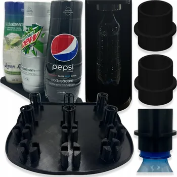 Odkapávač na nádobí Odkapávač na 6 lahví saturátoru + 2x adaptér na láhve + podložka + sirupy