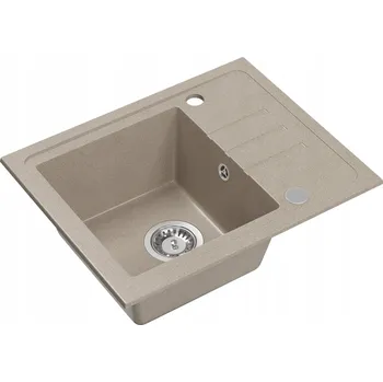 Granitový dřez Jednokomorový dřez Quadron Ben 116 ocel béžový