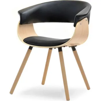 Jídelní židle Designová jídelní židle MAITE - dub / černá