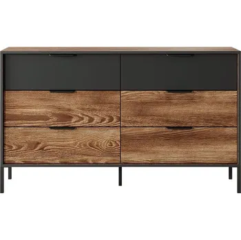 Komoda Komoda se šuplíky CALERA - kaštan / antracitová