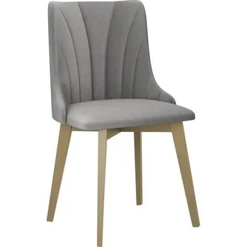 Jídelní židle Čalouněná židle do jídelny AFTON 10 - dub sonoma / světlá šedá