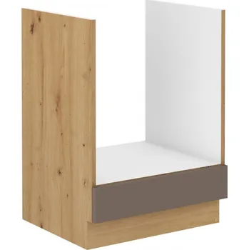 Kuchyňská linka Sporáková skříňka BALIJA - šířka 60 cm, lanýžově šedá / dub artisan