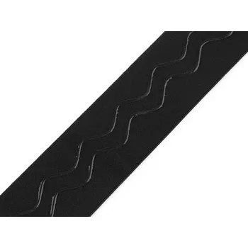 Textilní guma Pruženka šíře 40 mm se silikonem, střední, černá