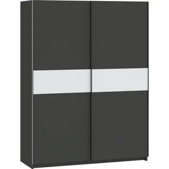 Šatní skříň Šatní skříň 151 cm RANDLER - antracitová / bílá