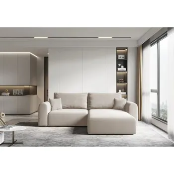 Sedací souprava Rohová rozkládací sedací souprava ESTEL 1 - krémová, pravý roh