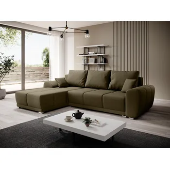 Sedací souprava Sedací souprava s úložným prostorem TALULLA - olivová, levý roh