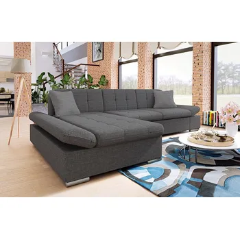 Sedací souprava Rohová sedačka s úložným prostorem MARLA - šedá 2, levý roh