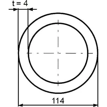 Stavební profil Trubka konstrukční 114×4 mm – 6 m