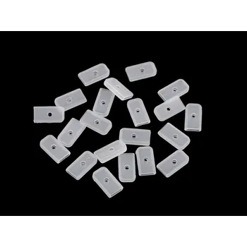 Silikonové koncovky na ploché, kovové a plastové kostice šíře 6; 8; 12 mm, střední, 2 (8 mm) transparent