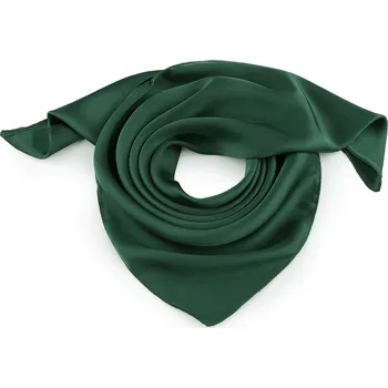 Šátek Saténový šátek jednobarevný 70x70 cm, střední, 10 zelená tmavá