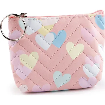 Peněženka Malá peněženka / klíčenka srdce 10,5x8 cm, velké, 2 pudrová