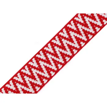 Oboustranný popruh šíře 38 mm, střední, 1 červená