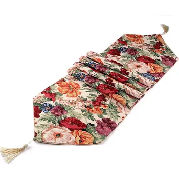 ubrus Běhoun / ubrus gobelín květy 33x175 cm, střední, 2 multikolor
