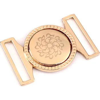 Kovové zapínání / opasková spona, průvlek 30 mm, střední, zlatá klasik