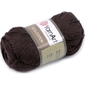 Příze Pletací příze Eco-Cotton 100 g, střední, 5 (777) hnědá