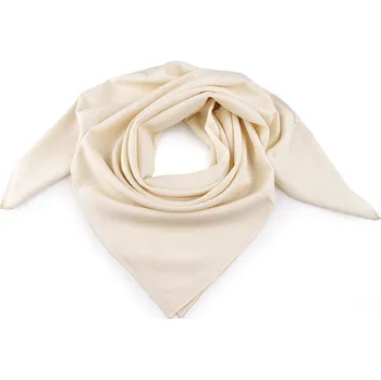 Šála Letní šátek, šála krešovaná, střední, 10 (90x90cm) krémová světlá