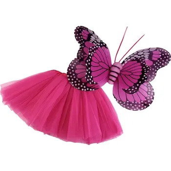 Karnevalový kostým Karnevalový kostým - motýl, střední, 5 fialovorůžová