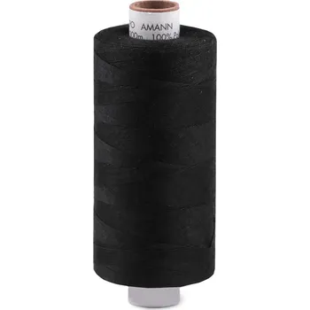 Nit Polyesterové nitě návin 1000 m Aspo Amann, střední, 4000 černá